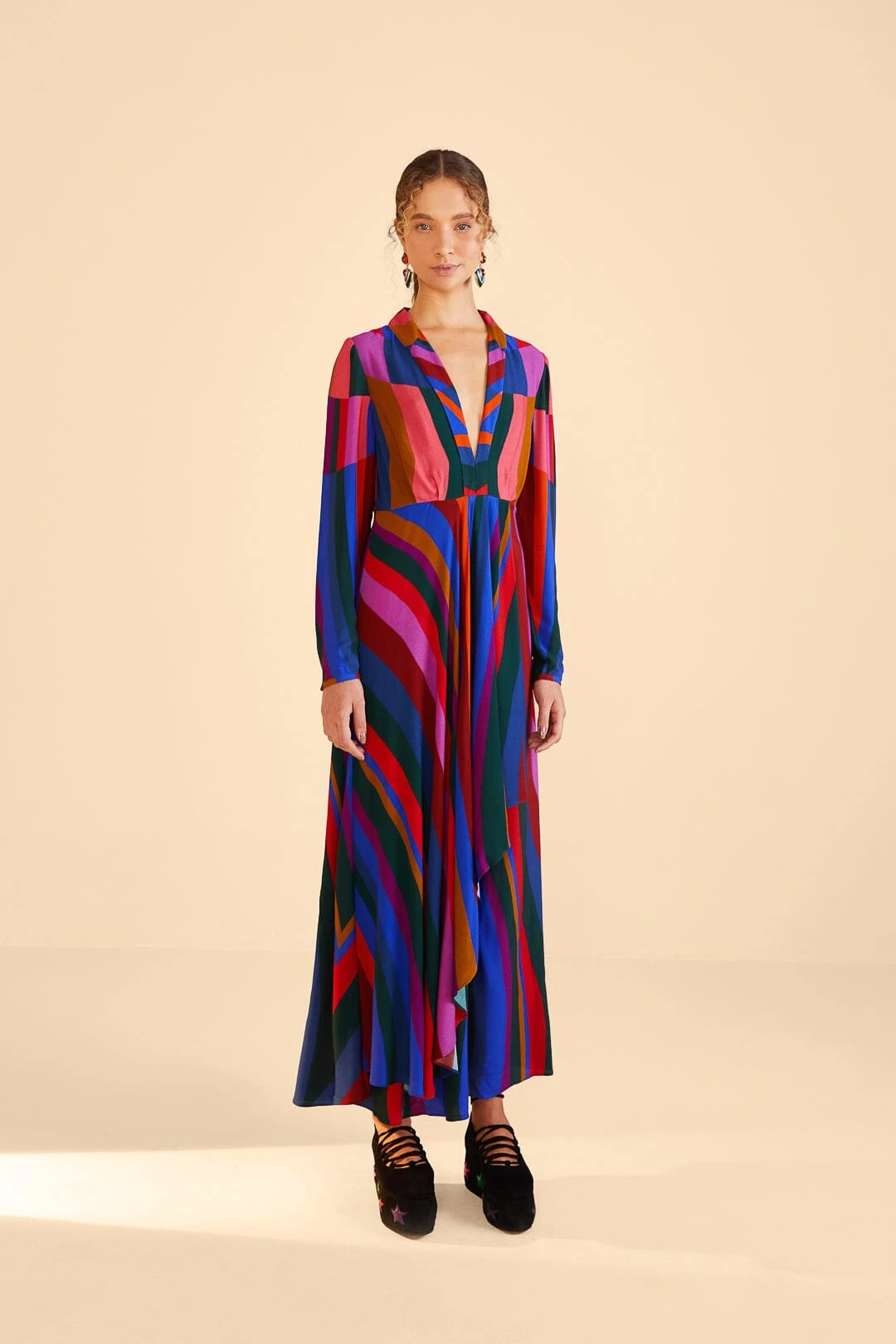Farm Rio Magic Stripes Maxi Dress 4 Farm Rio Magic Stripes Maxi Dress - Image 4