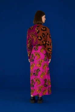 Farm Rio Pink Wild Leopards Lenzing™ Ecovero™ Viscose Maxi Skirt 6 Farm Rio Pink Wild Leopards Lenzing™ Ecovero™ Viscose Maxi Skirt -Farm Rio Shop 303949 03