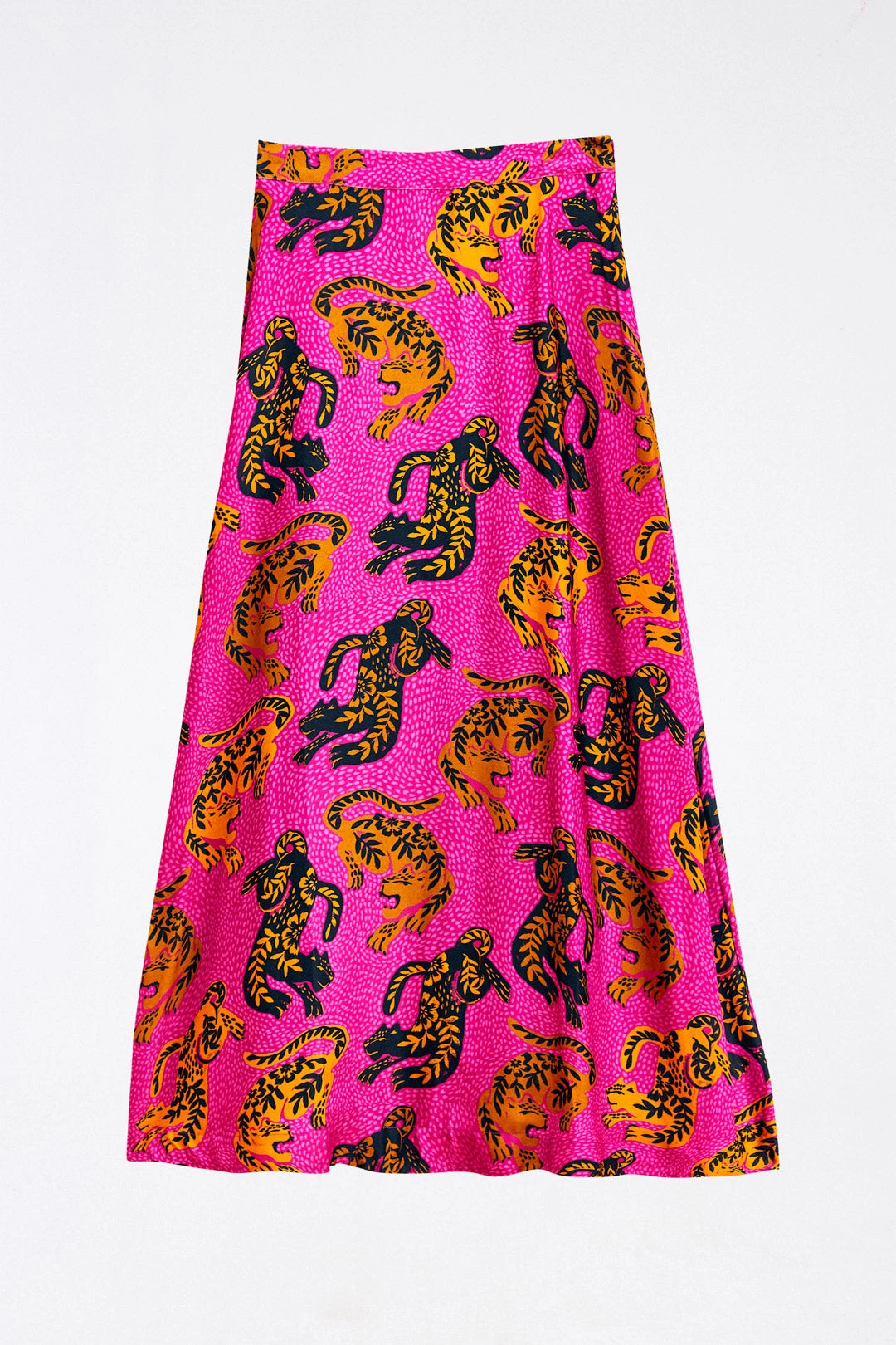 Farm Rio Pink Wild Leopards Lenzing™ Ecovero™ Viscose Maxi Skirt 4 Farm Rio Pink Wild Leopards Lenzing™ Ecovero™ Viscose Maxi Skirt - Image 4