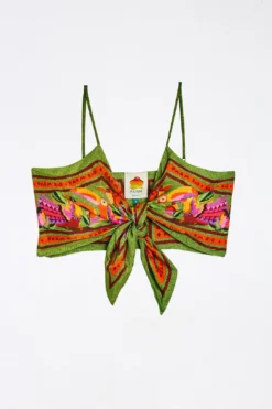 Farm Rio Toucans Scarf Lenzing™ Ecovero™ Viscose Crop Top -Farm Rio Shop 303977 06