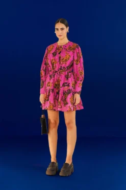 Farm Rio Pink Wild Leopards Mini Dress -Farm Rio Shop 303984 04 1