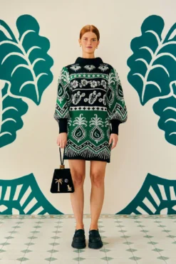 Farm Rio Mystic Scarf Sweater Dress -Farm Rio Shop 304107 01