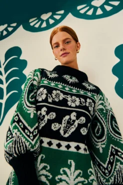 Farm Rio Mystic Scarf Sweater Dress -Farm Rio Shop 304107 02