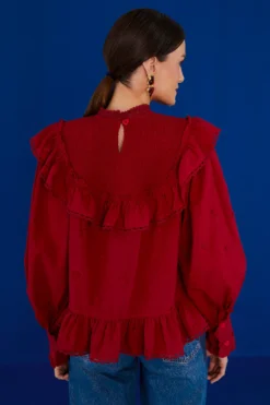 Farm Rio Red 3D Hearts Blouse -Farm Rio Shop 304148 03