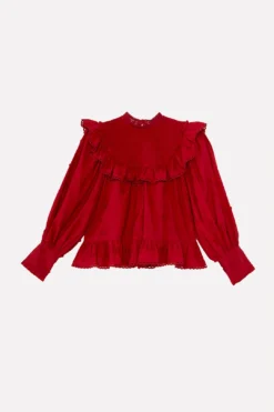 Farm Rio Red 3D Hearts Blouse -Farm Rio Shop 304148 05