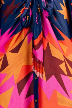 Farm Rio Graphic Scarves Lenzing™ Ecovero™ Viscose Midi Dress 10 Farm Rio Graphic Scarves Lenzing™ Ecovero™ Viscose Midi Dress -Farm Rio Shop 304157 05