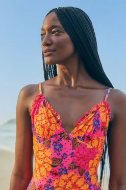 Farm Rio Pink Flowers Garden One Piece Swimsuit 7 Farm Rio Pink Flowers Garden One Piece Swimsuit -Farm Rio Shop 304286 03