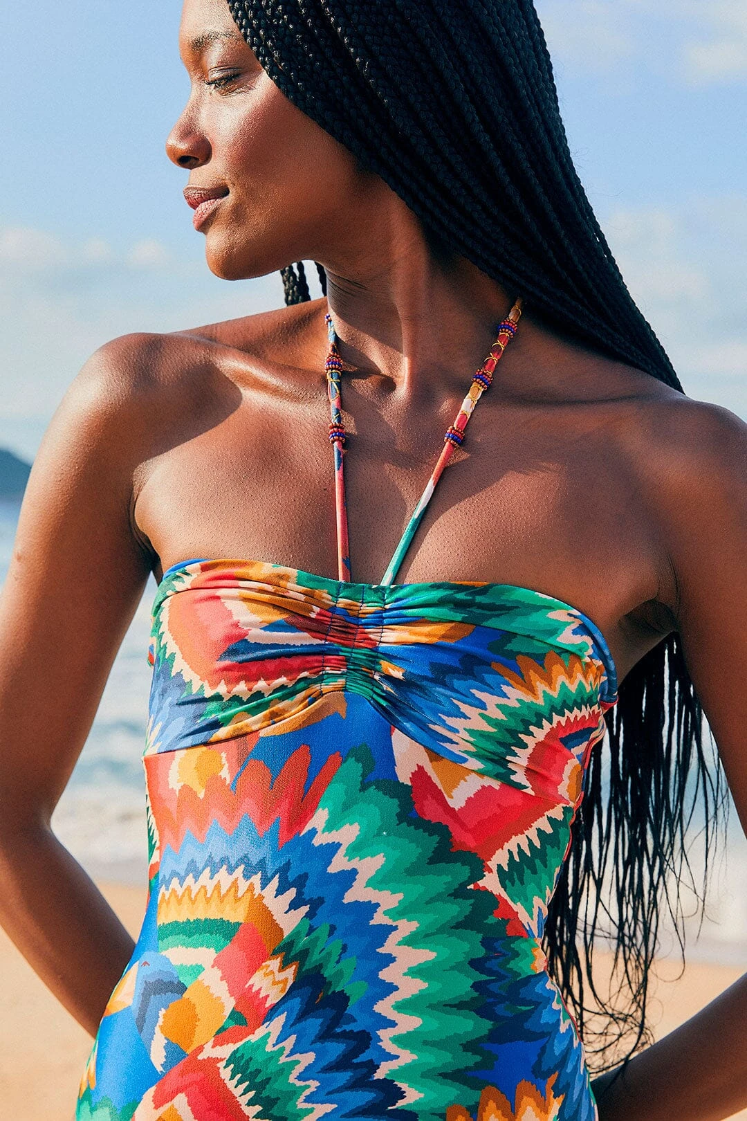 Farm Rio Chevron Toucans One Piece Swimsuit 2 Farm Rio Chevron Toucans One Piece Swimsuit - Image 2