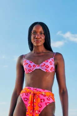 Farm Rio Maxi Leopard Patch Bra Bikini Top