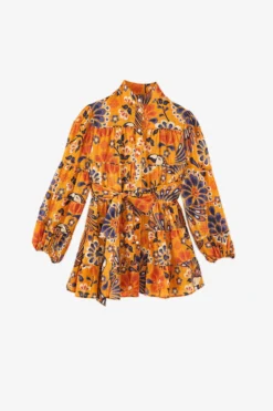 Farm Rio Yellow Pineapple Flowers Mini Dress 9 Farm Rio Yellow Pineapple Flowers Mini Dress -Farm Rio Shop 304585 05 scaled