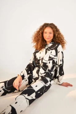 Farm Rio Black & White Smiley® Jumpsuit