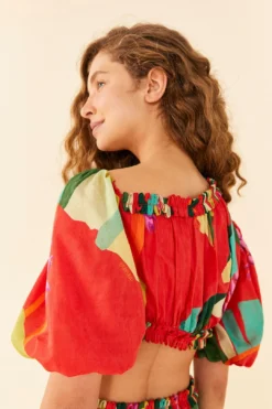 Farm Rio Red Heliconia Mini Dress -Farm Rio Shop 305261 03