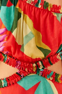 Farm Rio Red Heliconia Mini Dress -Farm Rio Shop 305261 05