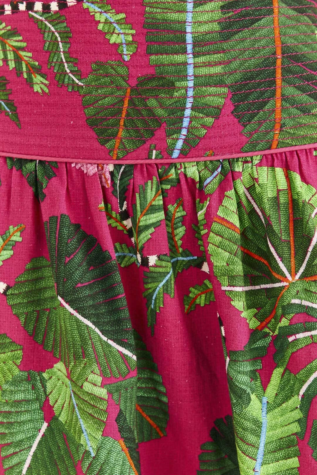 Farm Rio Pink Leaves Mini Dress 6 Farm Rio Pink Leaves Mini Dress - Image 6