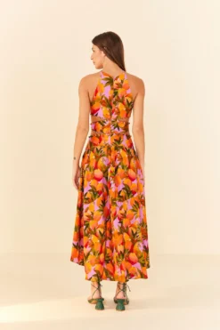 Farm Rio Lilac Mango Macaws Midi Dress -Farm Rio Shop 305347 03