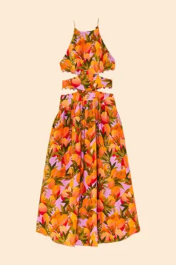 Farm Rio Lilac Mango Macaws Midi Dress -Farm Rio Shop 305347 06