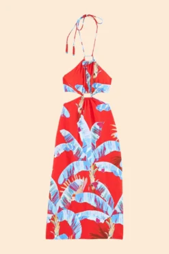 Farm Rio Red Sweet Jungle Cut Out Midi Dress 11 Farm Rio Red Sweet Jungle Cut Out Midi Dress -Farm Rio Shop 305349 06