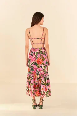 Pink Leopard Forest Midi Dress -Farm Rio Shop 305796 04