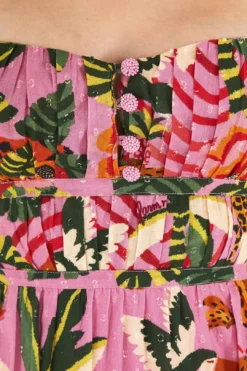 Pink Leopard Forest Midi Dress -Farm Rio Shop 305796 05