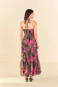 Pink Leaves Cut Out Maxi Dress 11 Pink Leaves Cut Out Maxi Dress -Farm Rio Shop 305799 05 1