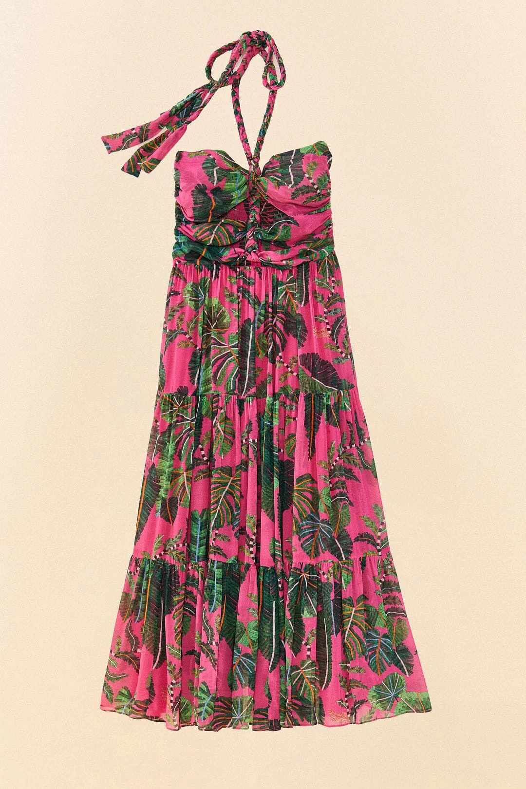 Pink Leaves Cut Out Maxi Dress 7 Pink Leaves Cut Out Maxi Dress - Image 7