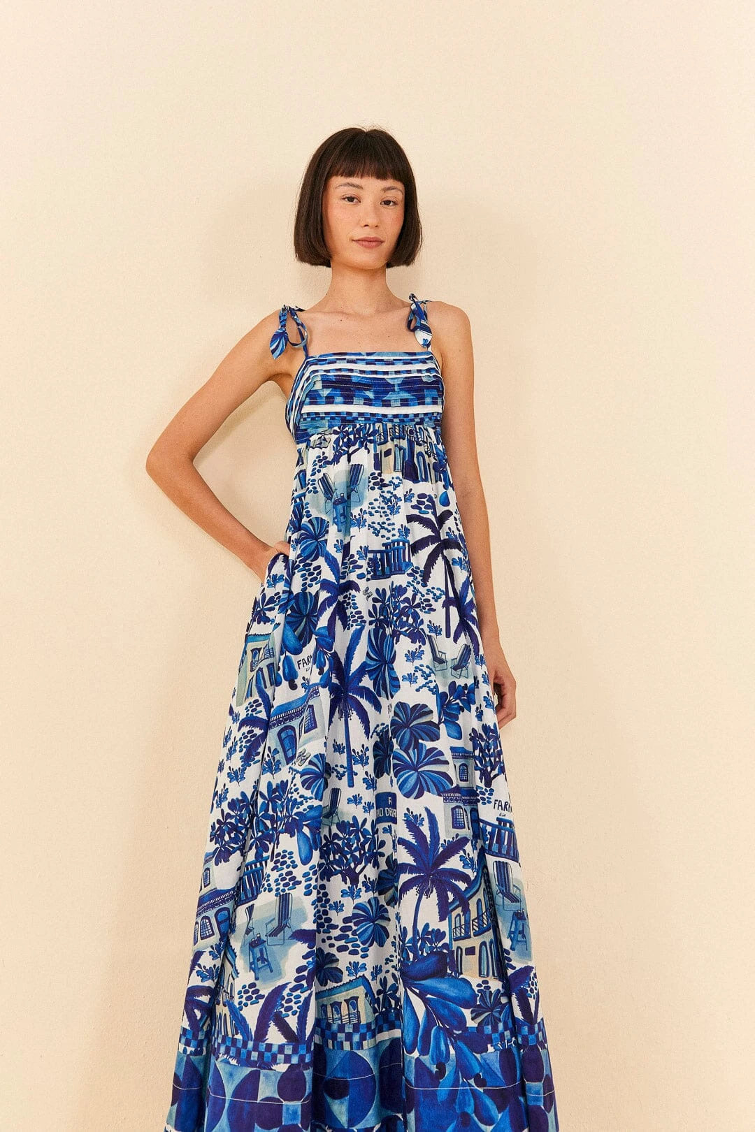 Farm Rio Sweet Rio Tie Strap Maxi Dress 1 Farm Rio Sweet Rio Tie Strap Maxi Dress