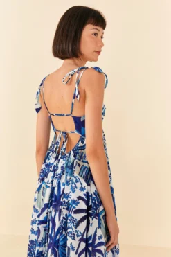 Farm Rio Sweet Rio Tie Strap Maxi Dress 8 Farm Rio Sweet Rio Tie Strap Maxi Dress -Farm Rio Shop 306061 03