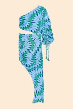 Farm Rio Green Copacabana Asymmetrical Midi Dress -Farm Rio Shop 306071 06