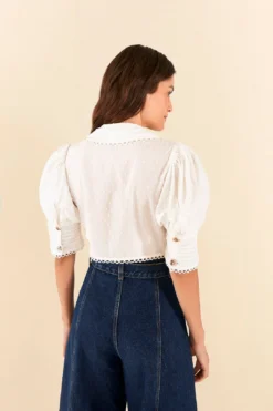 Farm Rio Off-White Cropped Blouse 5 Farm Rio Off-White Cropped Blouse -Farm Rio Shop 306077 04