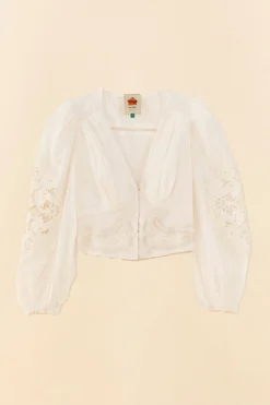 Farm Rio Off-White Lace Blouse -Farm Rio Shop 306081 06