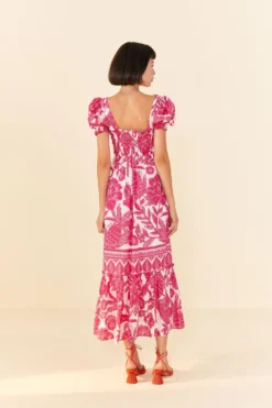 Farm Rio Pink Tropical Woodcut Maxi Dress 9 Farm Rio Pink Tropical Woodcut Maxi Dress -Farm Rio Shop 306082 04 scaled
