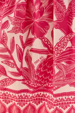 Farm Rio Pink Tropical Woodcut Maxi Dress 10 Farm Rio Pink Tropical Woodcut Maxi Dress -Farm Rio Shop 306082 05