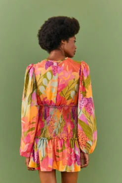 Farm Rio Sweet Forest Long Sleeve Mini Dress -Farm Rio Shop 306085 03