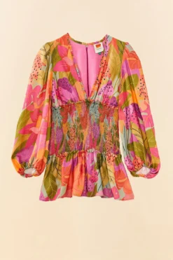 Farm Rio Sweet Forest Long Sleeve Mini Dress -Farm Rio Shop 306085 06