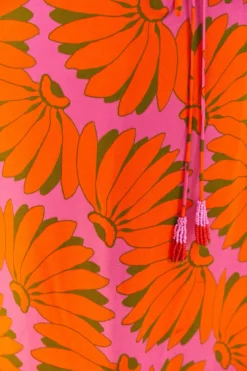 Farm Rio Pink CopacabanaLenzing™ Ecovero™ Viscose Cut Out Midi Dress -Farm Rio Shop 306086 05