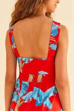Farm Rio Red Sweet Jungle Midi Dress -Farm Rio Shop 306090 03