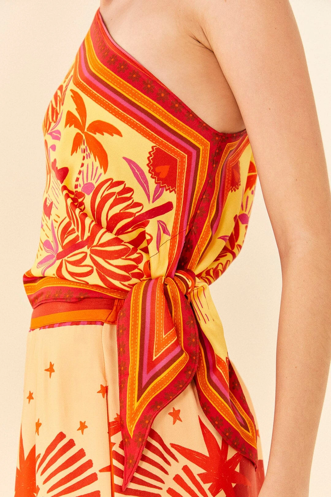 Farm Rio Forest Mixed Scarves Lenzing™ Ecovero™ Viscose Crop Top 5 Farm Rio Forest Mixed Scarves Lenzing™ Ecovero™ Viscose Crop Top - Image 5