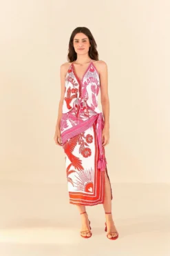 Farm Rio Tropical Dream Lenzing™ Ecovero™ ViscoseMidi Skirt