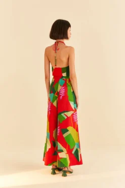 Farm Rio Red Heliconia Pants -Farm Rio Shop 306100 04