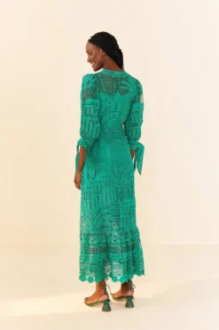 Farm Rio Green Morada Boa Guipure Dress 8 Farm Rio Green Morada Boa Guipure Dress -Farm Rio Shop 306101 04