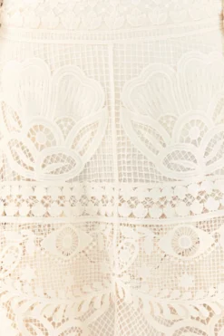 Farm Rio Off White Alucina Luz Guipire Midi Skirt 7 Farm Rio Off White Alucina Luz Guipire Midi Skirt -Farm Rio Shop 306107 04