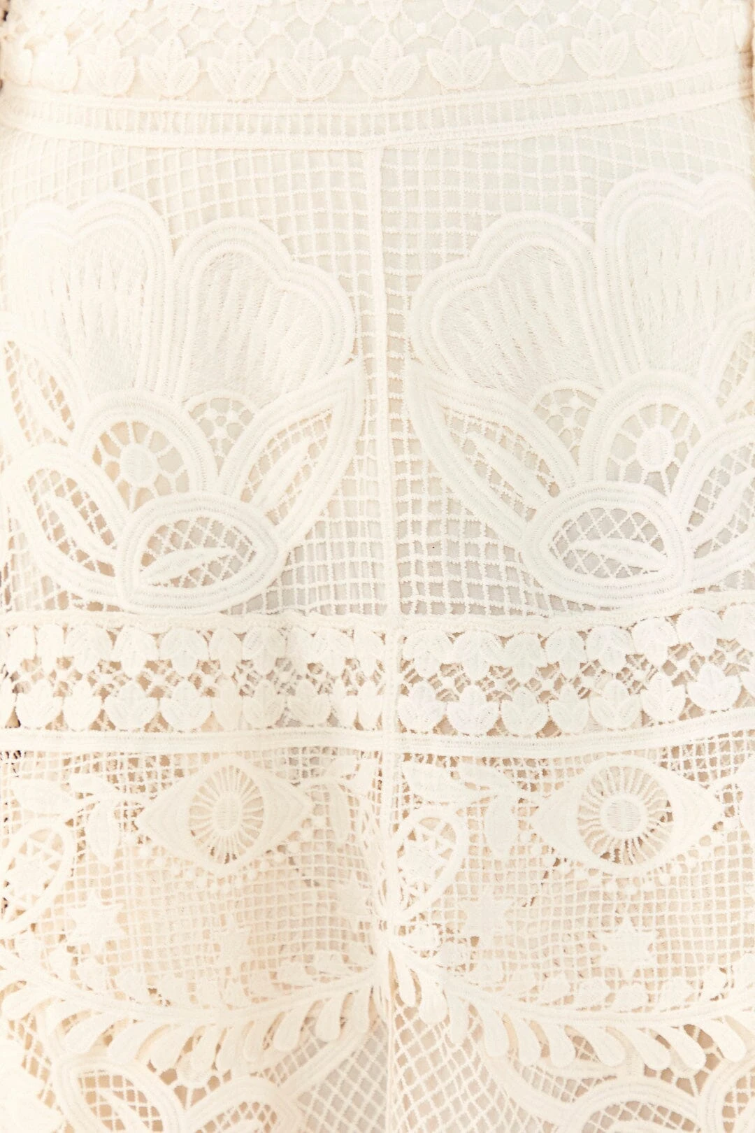 Farm Rio Off White Alucina Luz Guipire Midi Skirt 4 Farm Rio Off White Alucina Luz Guipire Midi Skirt - Image 4