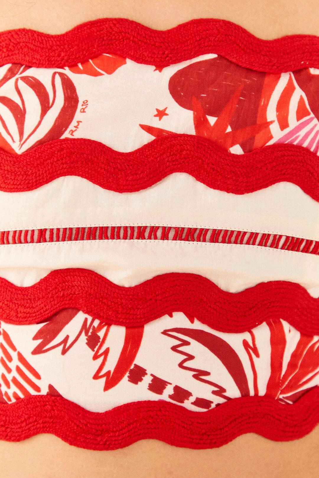 Farm Rio Off-White Rio Tiles Crop Top 4 Farm Rio Off-White Rio Tiles Crop Top - Image 4