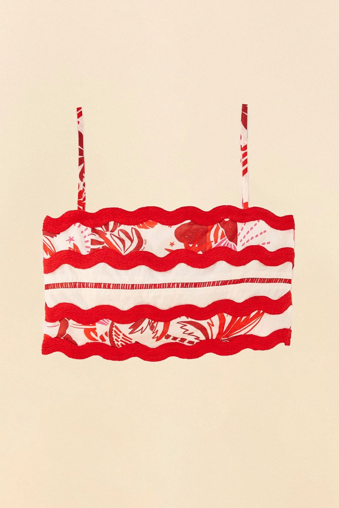 Farm Rio Off-White Rio Tiles Crop Top 5 Farm Rio Off-White Rio Tiles Crop Top - Image 5