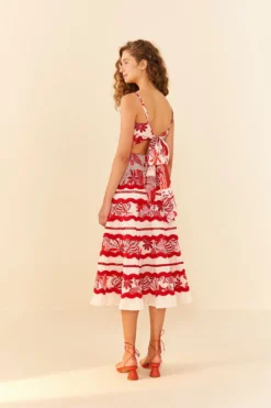 Farm Rio Off-White Rio Tiles Midi Skirt -Farm Rio Shop 306126 03