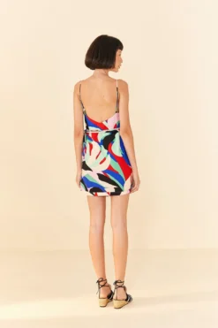 Farm Rio Colorful Monstera Mini Dress 9 Farm Rio Colorful Monstera Mini Dress -Farm Rio Shop 306137 03