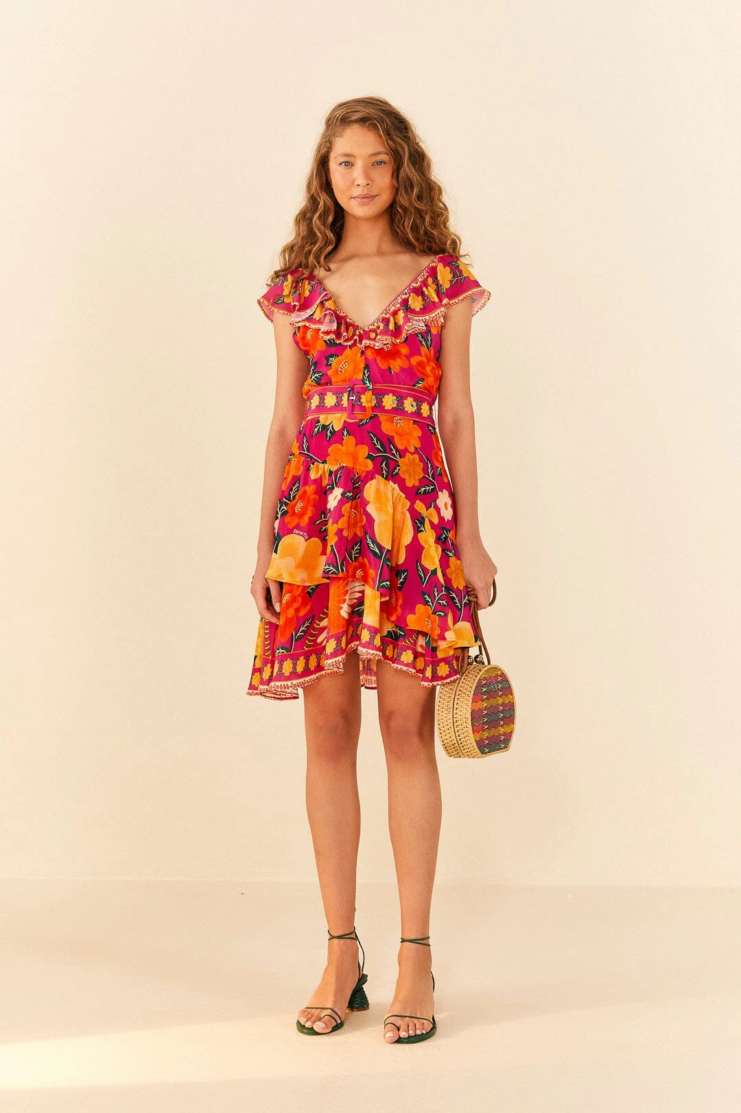 Farm Rio Pink Flowers Tapestry Mini Dress 2 Farm Rio Pink Flowers Tapestry Mini Dress - Image 2