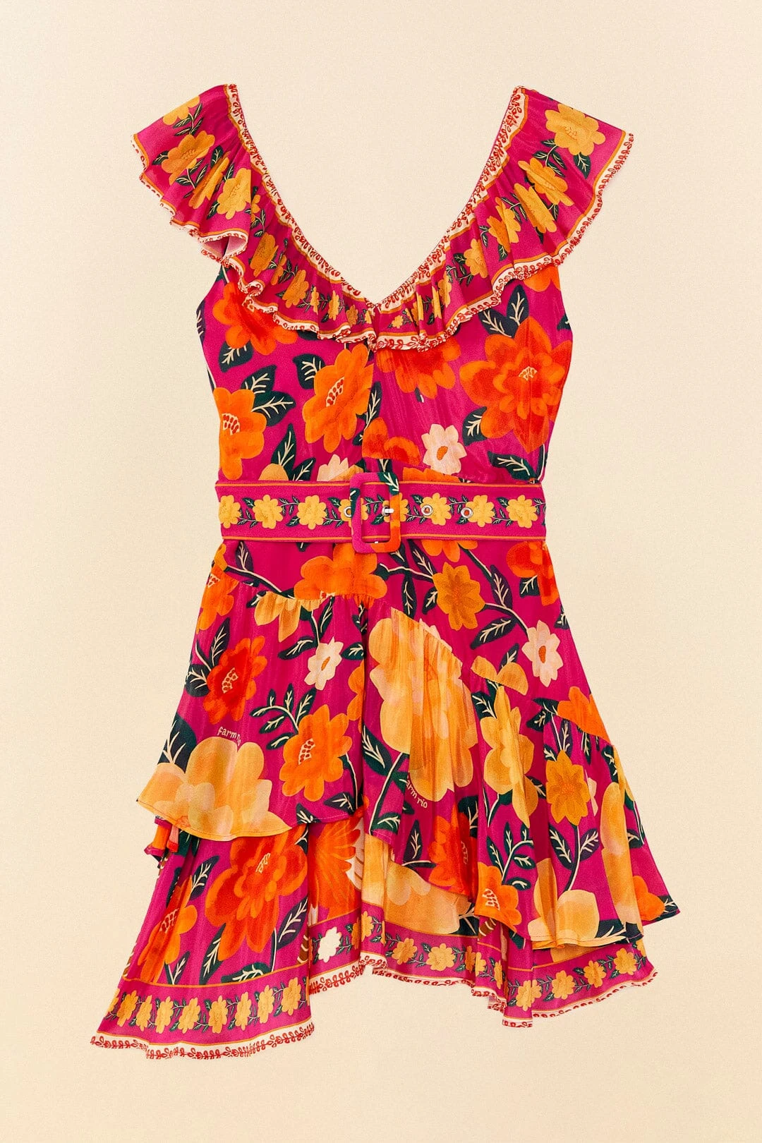 Farm Rio Pink Flowers Tapestry Mini Dress 6 Farm Rio Pink Flowers Tapestry Mini Dress - Image 6