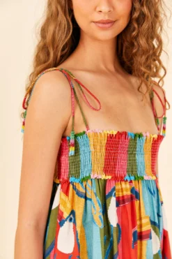 Farm Rio Wonderful Toucans Organic Cotton Midi Dress -Farm Rio Shop 306145 03