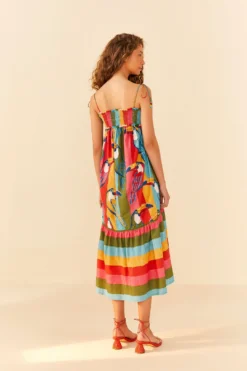 Farm Rio Wonderful Toucans Organic Cotton Midi Dress -Farm Rio Shop 306145 04